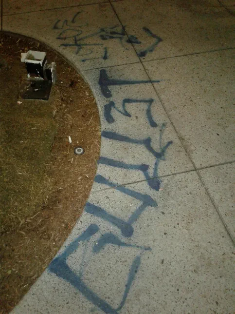 Graffiti Removal - Before